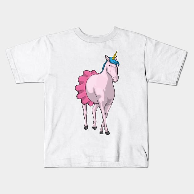 Unicorn Ballerina Ballet Kids T-Shirt by Markus Schnabel